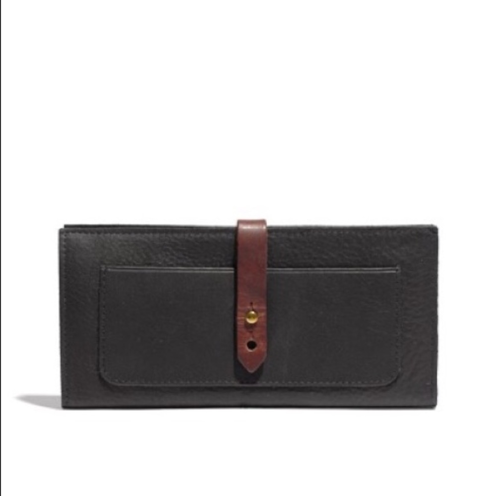 Madewell leather checkbook wallet